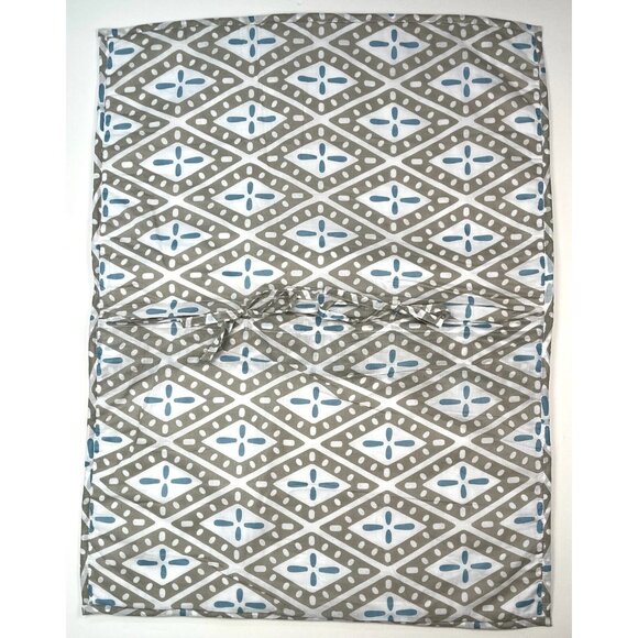 Single C&F HOME 20"x26" Standard PILLOW SHAM Gray/Aqua Diamond Pattern NWOT NEW - Picture 2 of 5